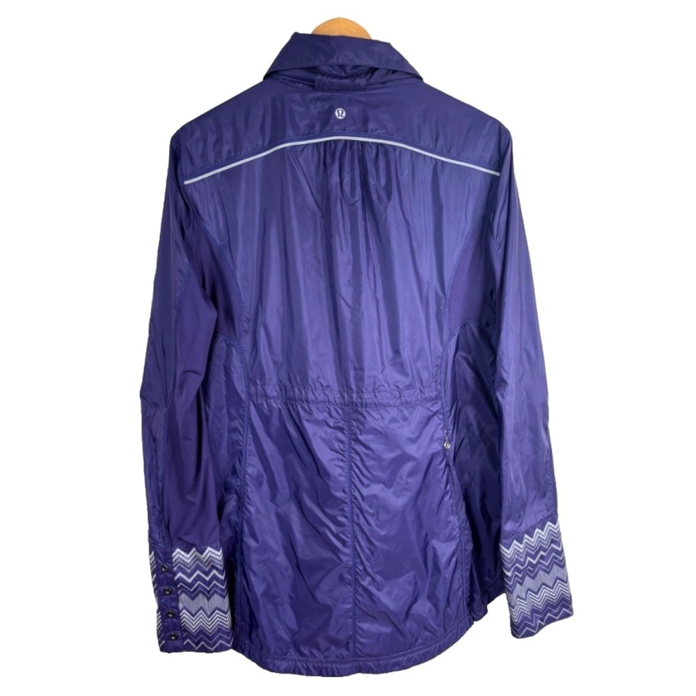 Lululemon Windbreaker 10 Pedal Power Wind Shirt Dense Purple Cycling Travel Zip - Picture 10 of 16